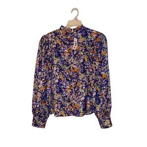 Women's CBR Boutique Floral Top Size XL NWT Perfect Fall Top Light Weight Blouse